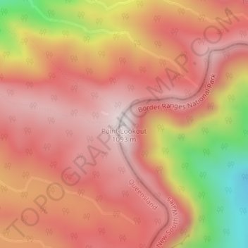 Point Lookout topographic map, elevation, terrain