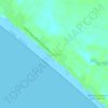 Playa Linda topographic map, elevation, terrain