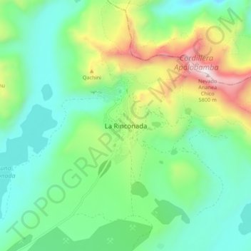 La Rinconada topographic map, elevation, terrain