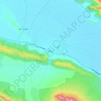 Darian topographic map, elevation, terrain