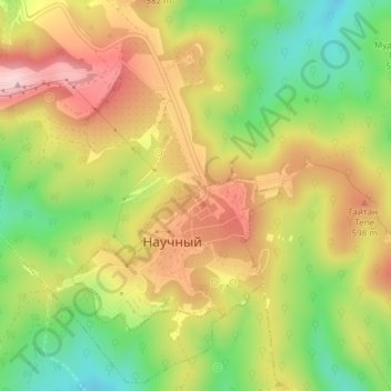 Хан-Чокрак topographic map, elevation, terrain