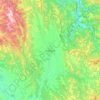 Podujevë topographic map, elevation, terrain