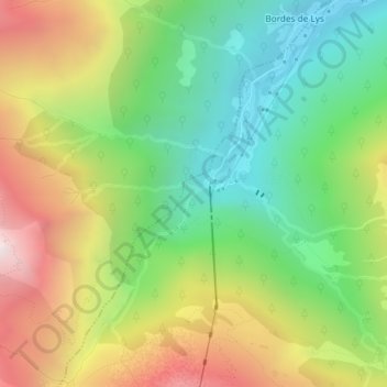 Cascade d'Enfer topographic map, elevation, terrain