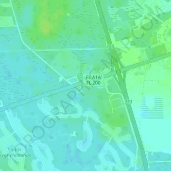 Hero topographic map, elevation, terrain