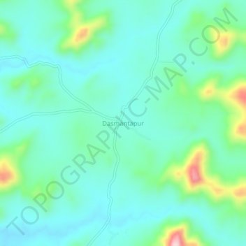 Dasmantapur topographic map, elevation, terrain