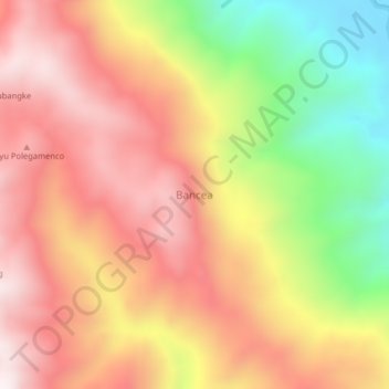 Bancea topographic map, elevation, terrain