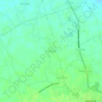 Buenlag topographic map, elevation, terrain