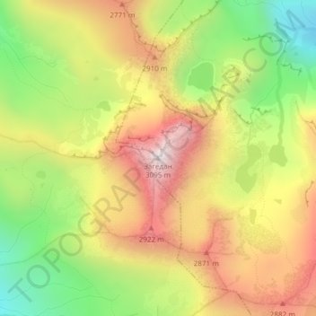 Загедан topographic map, elevation, terrain