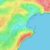 Morgat topographic map, elevation, terrain