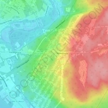 Richibucto Road topographic map, elevation, terrain