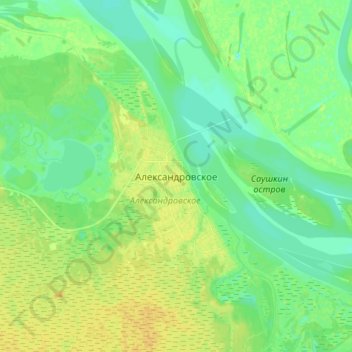Александровское topographic map, elevation, terrain