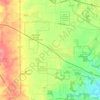 Plato Township topographic map, elevation, terrain