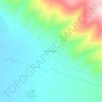 Alto Peñas topographic map, elevation, terrain