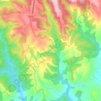 Pereta topographic map, elevation, terrain