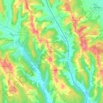 Bramberg topographic map, elevation, terrain
