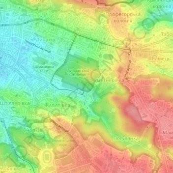 X topographic map, elevation, terrain