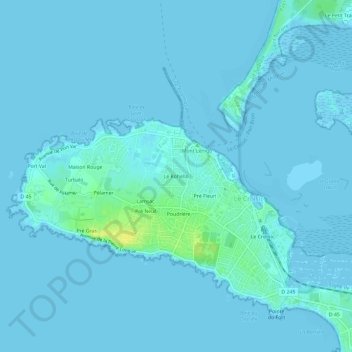 Le Rohello topographic map, elevation, terrain