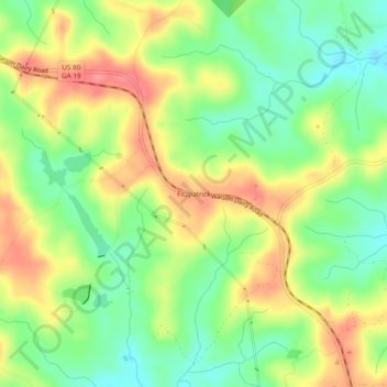 Fitzpatrick topographic map, elevation, terrain