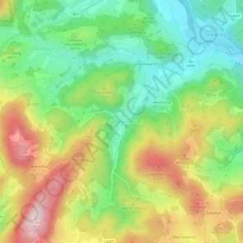 Maria Raisenmarkt topographic map, elevation, terrain