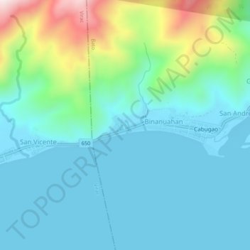 Marinawa topographic map, elevation, terrain