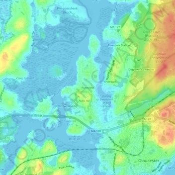Riverview topographic map, elevation, terrain
