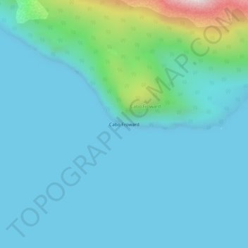 Cabo Froward topographic map, elevation, terrain