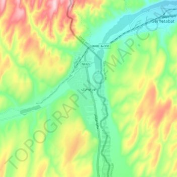 Toraghundi topographic map, elevation, terrain