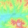Ulaanbaatar topographic map, elevation, terrain