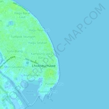 Kampung Jawa Lama topographic map, elevation, terrain