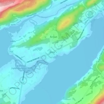 Rissa topographic map, elevation, terrain