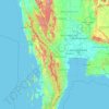 Ratchaburi Province topographic map, elevation, terrain