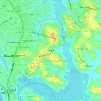 Molpe topographic map, elevation, terrain
