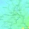 Kandangan topographic map, elevation, terrain