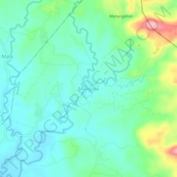 Maligaya topographic map, elevation, terrain