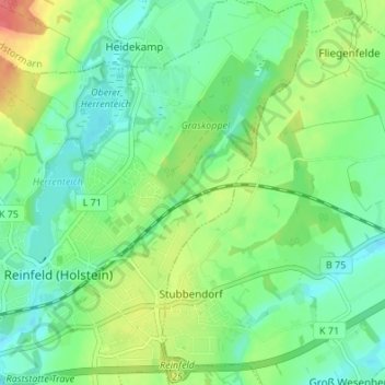 Altenfelde topographic map, elevation, terrain