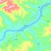 坌处镇 topographic map, elevation, terrain