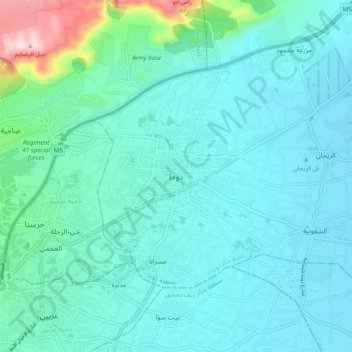 Duma topographic map, elevation, terrain