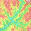 Tulle topographic map, elevation, terrain