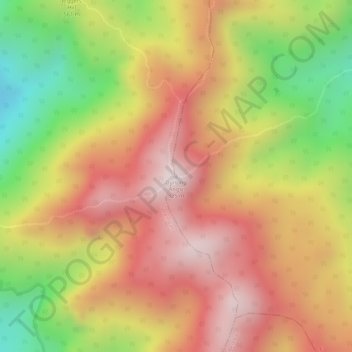 Gunung Angsi topographic map, elevation, terrain