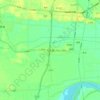 化工镇 topographic map, elevation, terrain