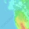 Sunset Beach topographic map, elevation, terrain