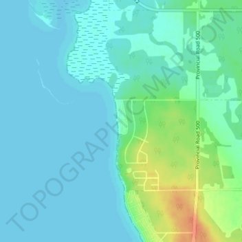 Sunset Beach topographic map, elevation, terrain