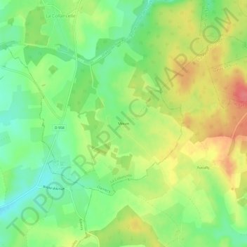 Mouas topographic map, elevation, terrain