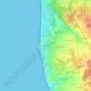 Areia - Mindelo topographic map, elevation, terrain