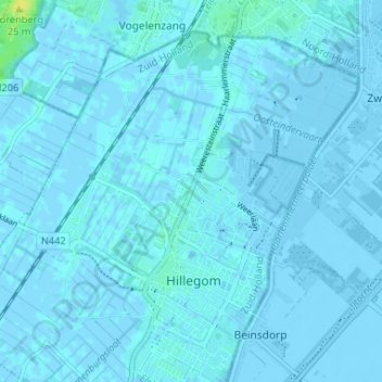 Weerestein topographic map, elevation, terrain