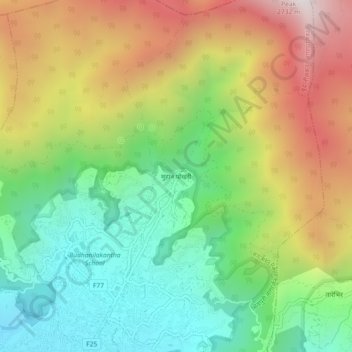 Muhan Pokhari topographic map, elevation, terrain