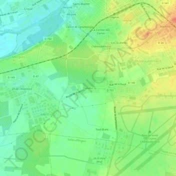 Dizedon topographic map, elevation, terrain