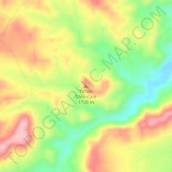 Yellow Mountain topographic map, elevation, terrain