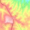 Palmital topographic map, elevation, terrain