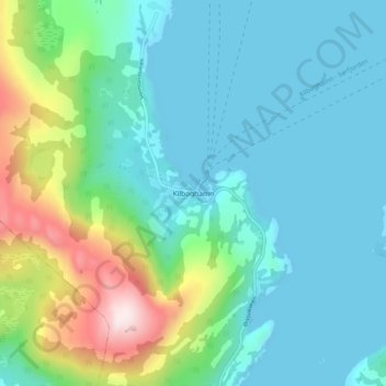 Kilboghamn topographic map, elevation, terrain